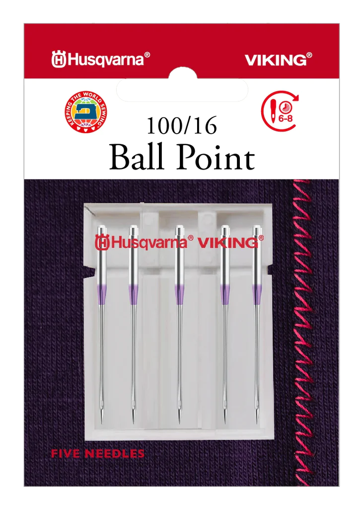 Husqvarna Viking 5pk Ball Point Needles 100/16