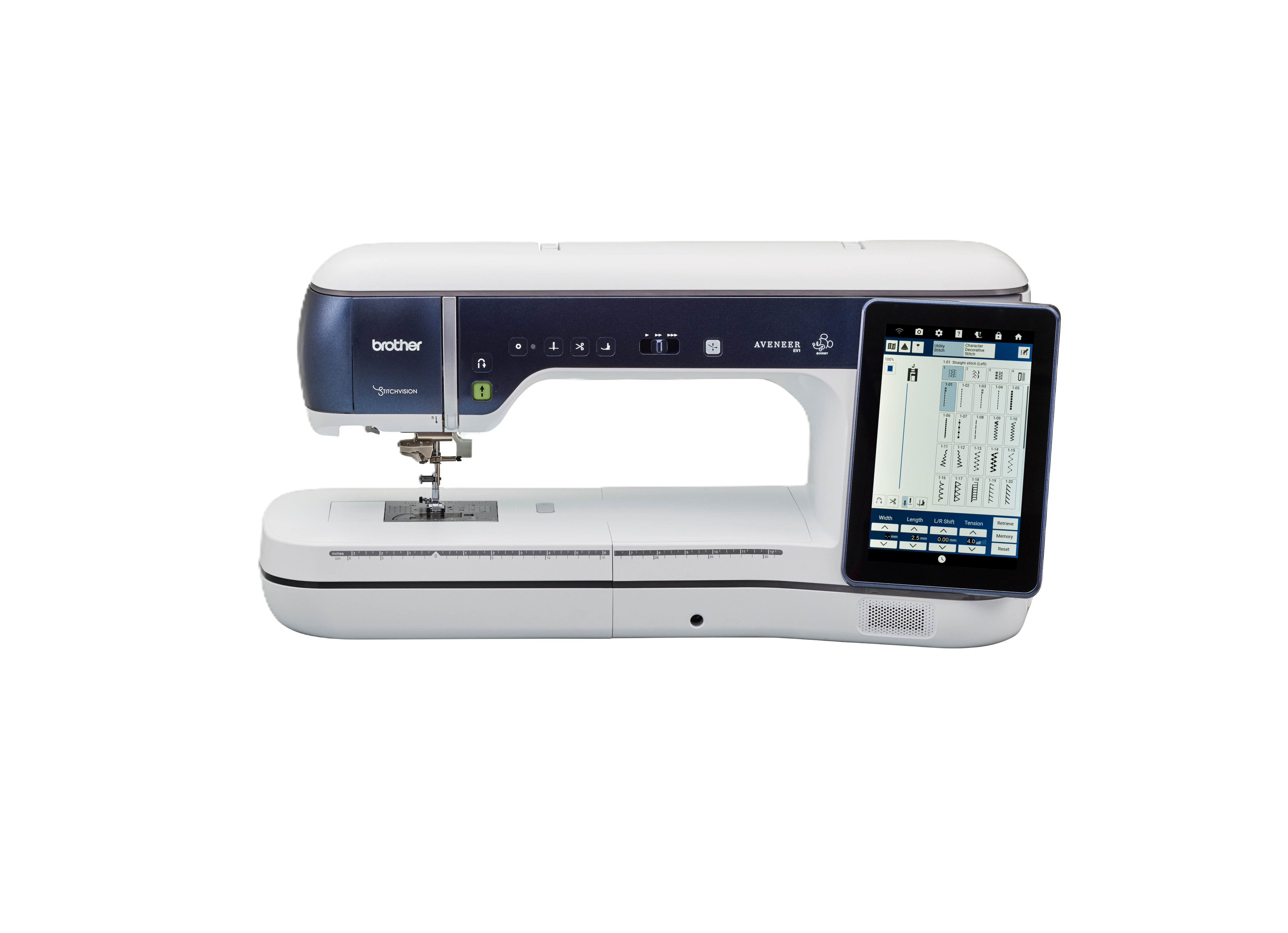 18+ Sewing Embroidery Machines Brother AVENEER EV1 Sewing Quilting and Embroidery Machine 18¼ x 11⅝
