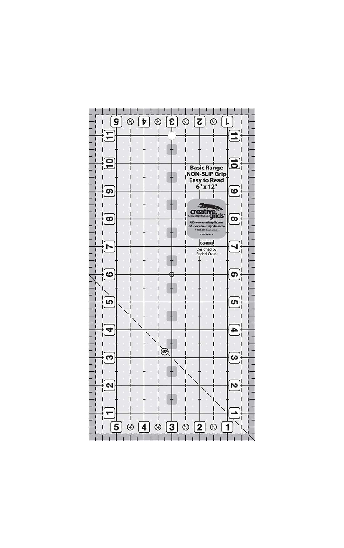 Creative Grids Basic Range 6" x 12" Rectangle Ruler CGRBR5 for Sale at World Weidner