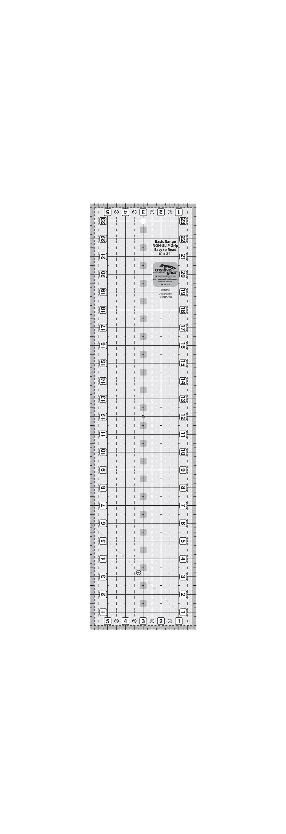 Creative Grids Basic Range 6" x 24" Rectangle Ruler CGRBR6 for Sale at World Weidner
