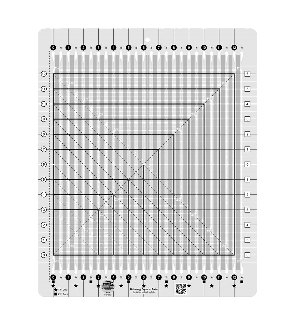 Creative Grids Stripology Squared Quilt Ruler CGRGE2 for Sale at World Weidner