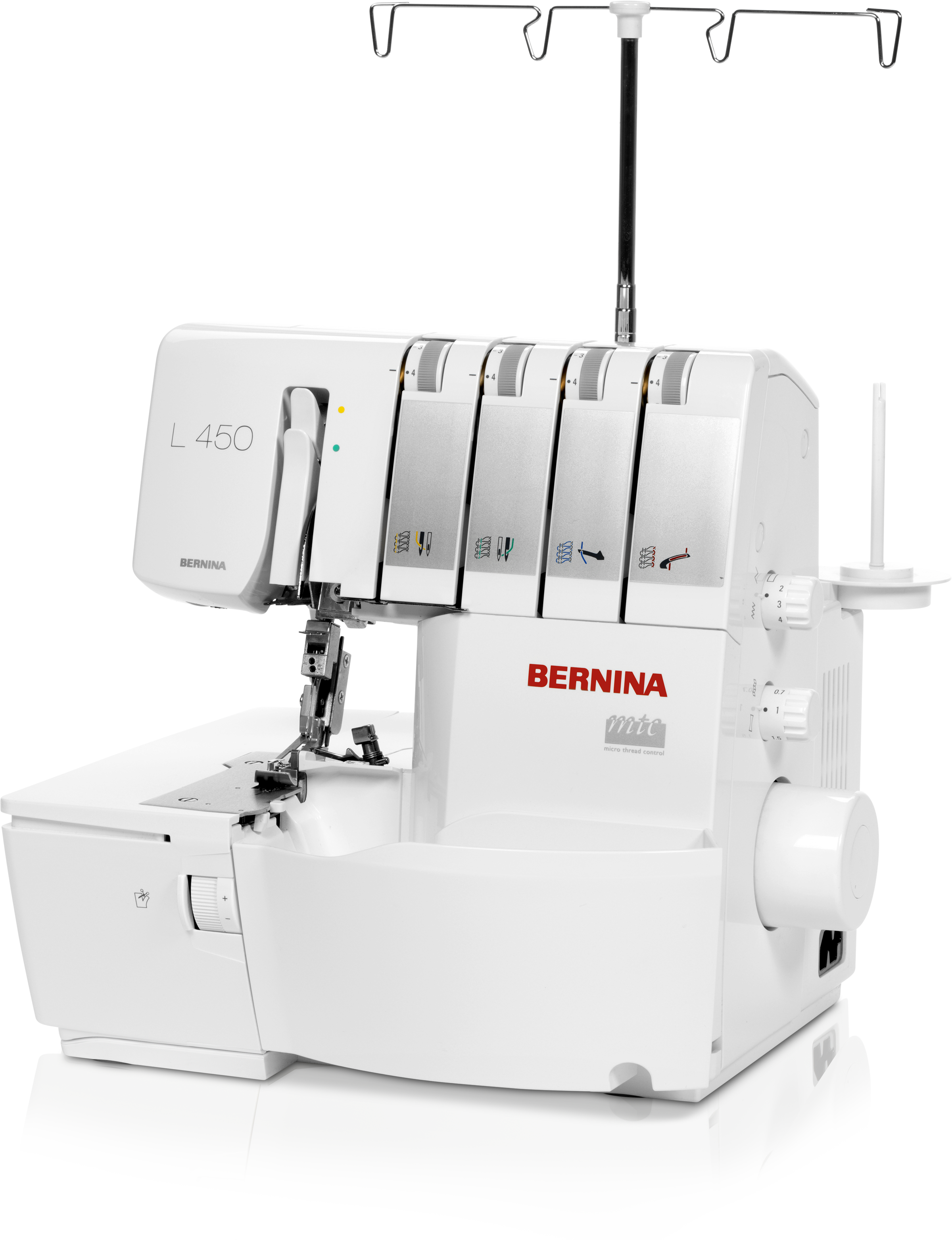 angled image of the BERNINA L450 OverLock Serger Machine