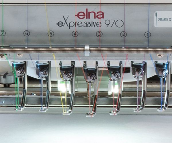 elna eXpressive 970 Seven Needle Embroidery Machine for Sale at World Weidner