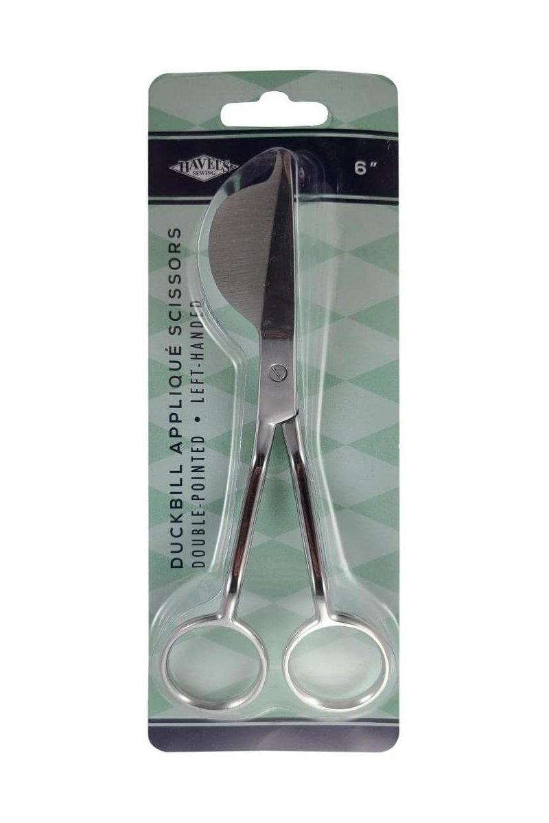 Havel's Left Handed 6" Double-Pointed Duckbill Applique Scissors for Sale at World Weidner