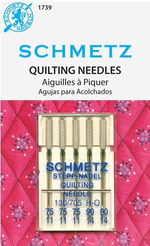 Schmetz 5pk Assorted Quilting Sewing Machine Needles 1739 130/705H-Q 15x1