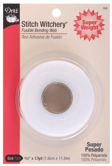 Dritz 223 5/8" x 13YD Super Weight Stitch Witchery Fusible Bonding Web Roll