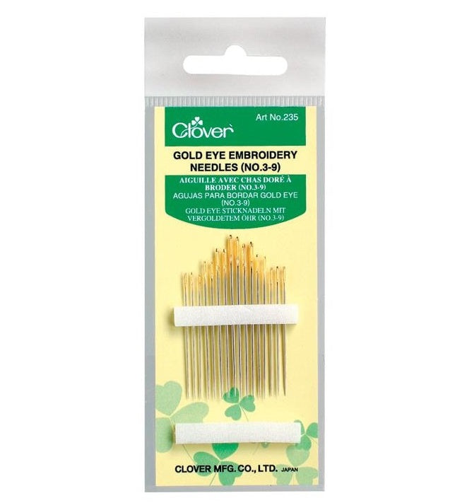 Clover CL235 Gold Eye Embroidery Needles