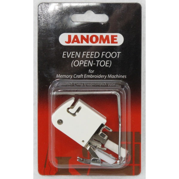 Janome Open Toe Even Feed Foot for Memory Craft Embroidery Machines 200338006 for Sale at World Weidner