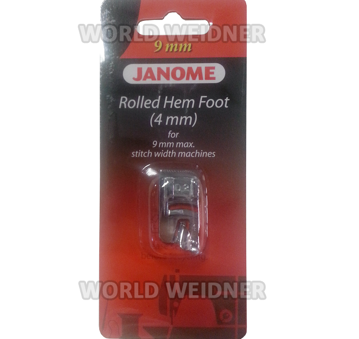 Janome Rolled Hemmer Foot 4mm for 9mm Machines 202081007 for Sale at World Weidner