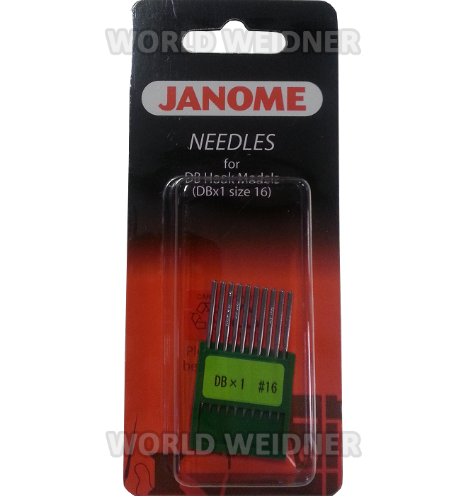 Janome Needles for DB Hook Models (DBx1 Size 16) – World Weidner