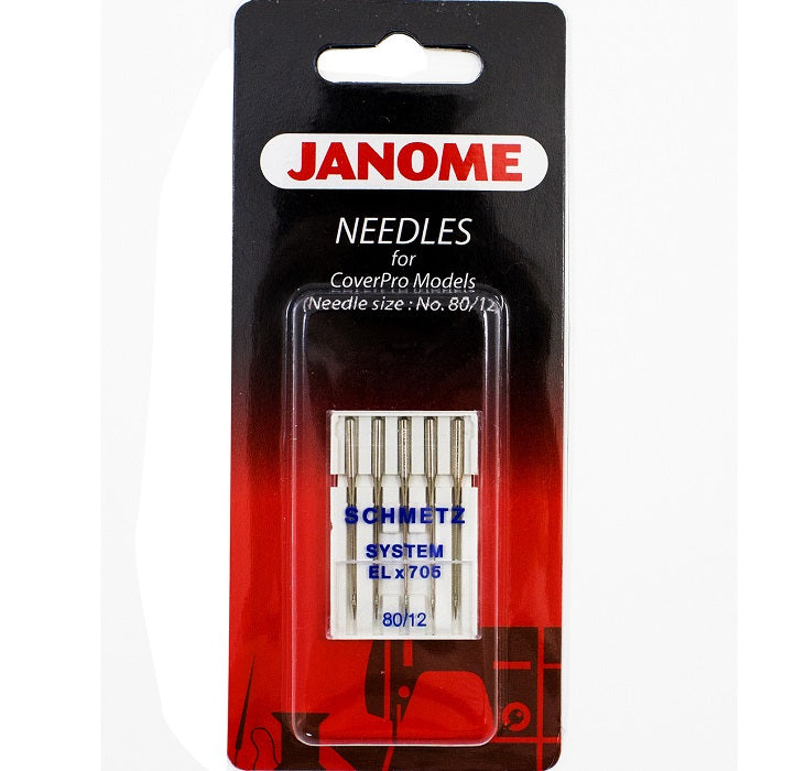 Janome 795807103 Needles for CoverPro Models (Size 80/12)