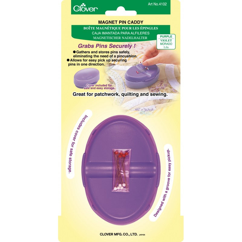 Clover Magnetic Pin Caddy  purple