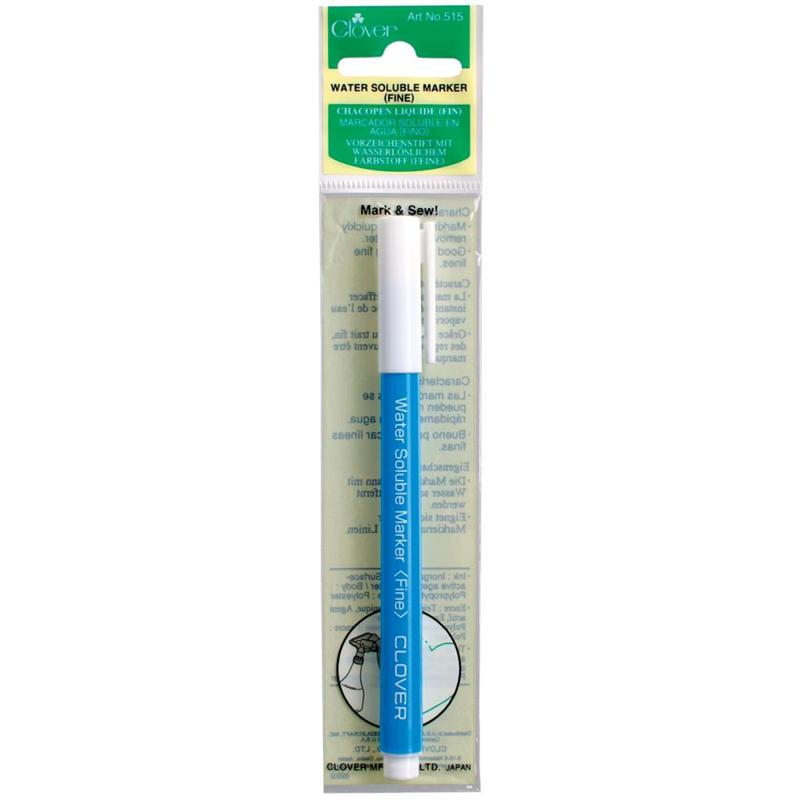 Clover Water-Soluble Fabric Marker (Fine) CL515