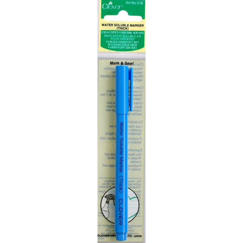 Clover Blue Water-Soluble Marking Pen (Thick) CL516
