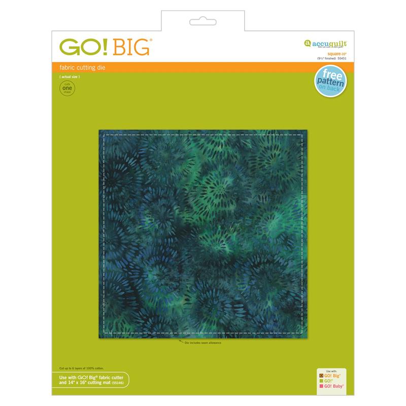 AccuQuilt Go! Die Big Square-10" (9 1/2" Finished) 55451 image of packaging