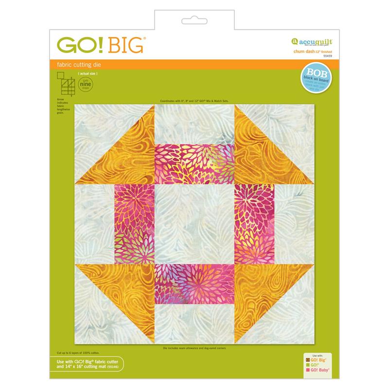 AccuQuilt Go! Die Big Churn Dash-12" Finished 55459 image of packaging