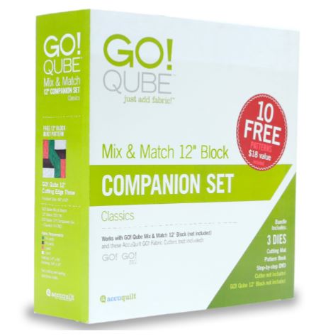 AccuQuilt GO! Qube 12" Companion Die Set 55782 image of packaging