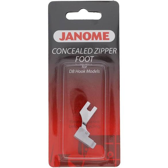 Janome Concealed Zipper Foot for DB Hook Machines 767410016 for Sale at World Weidner