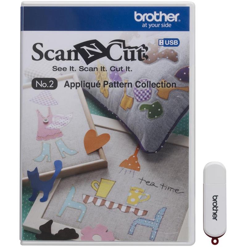 Brother ScanNCut CAUSB2 Appliqué Pattern Collection No. 2 on USB Stick
