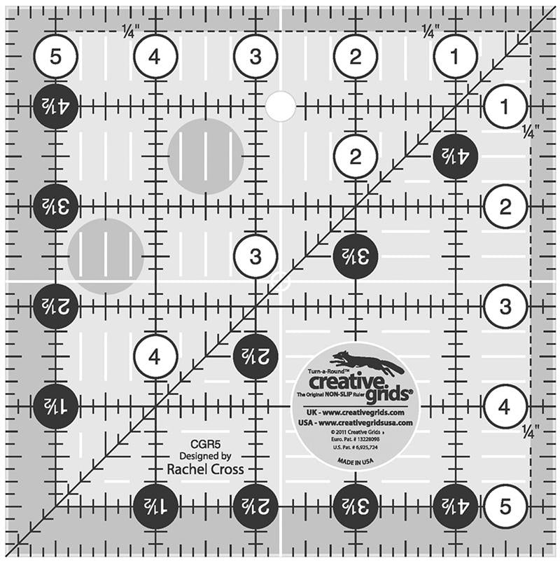 Creative Grids 5.5" Square Ruler CGR5 for Sale at World Weidner