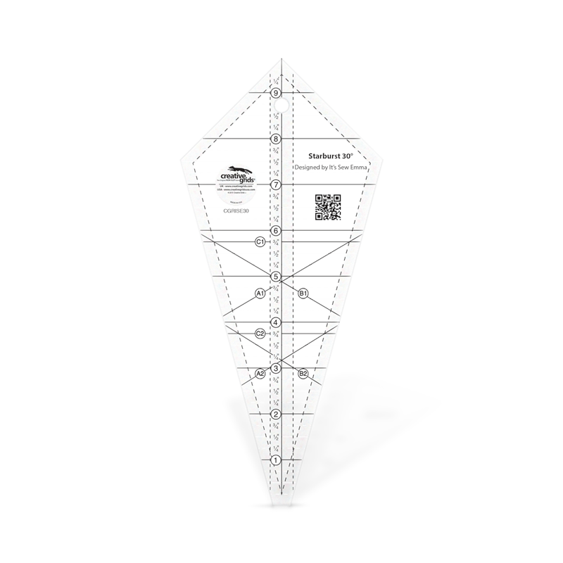 Creative Grids Starburst 30 Degree Triangle Ruler CGRISE30 for Sale at World Weidner