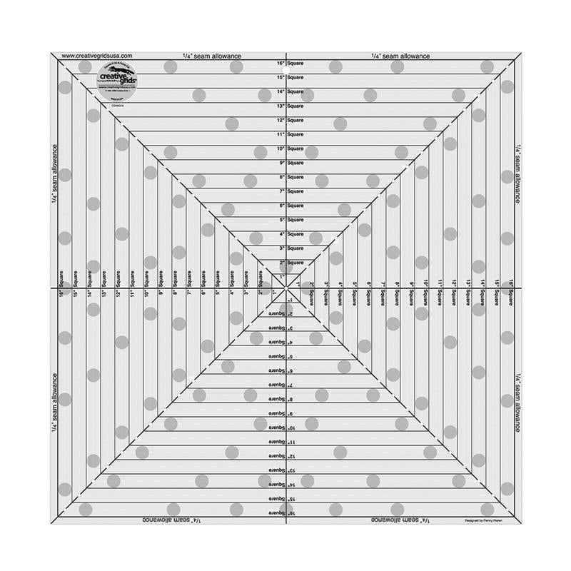 Creative Grids 16 1/2" Square It Up or Fussy Cut Square Ruler