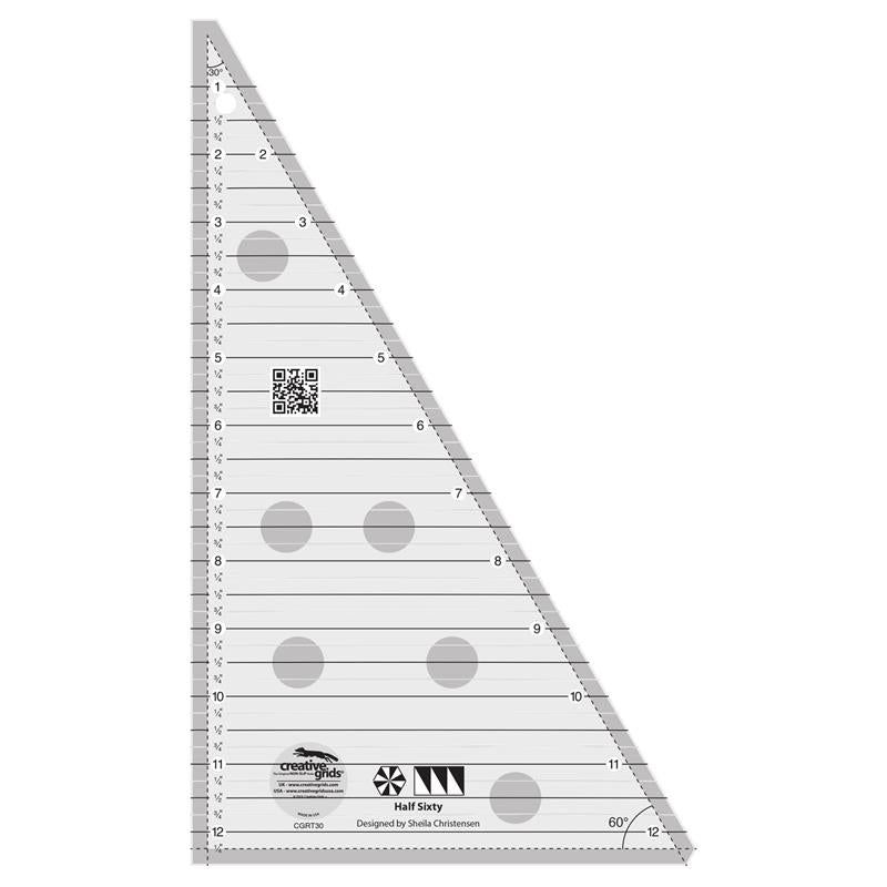 Creative Grids Half Sixty Triangle Ruler CGRT30 for Sale at World Weidner