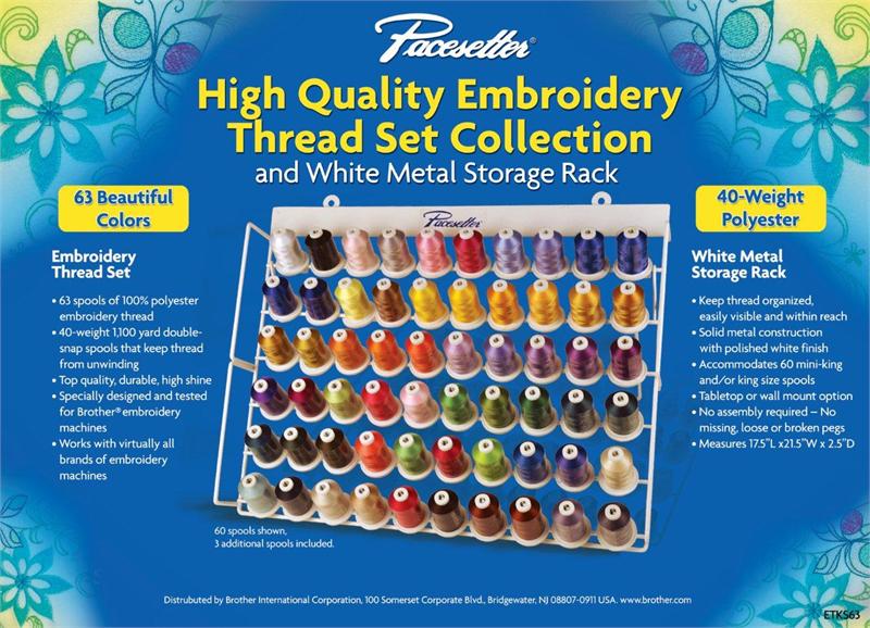 Brother ETKS63 Pacesetter 63 Spool Embroidery Thread Set