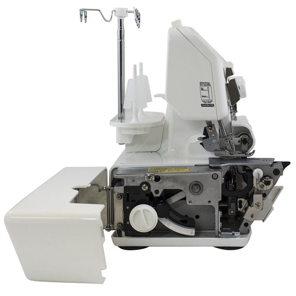 JUKI MO-644D 2/3/4 Thread Overlock Serger Sewing Machine view of the machine with cover open