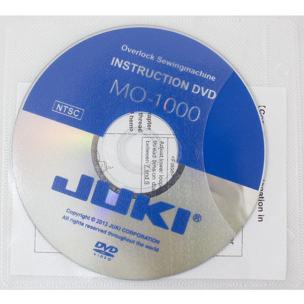 JUKI MO-1000 2/3/4 Air Threading Overlock Serger Sewing Machine view of instructional DVD