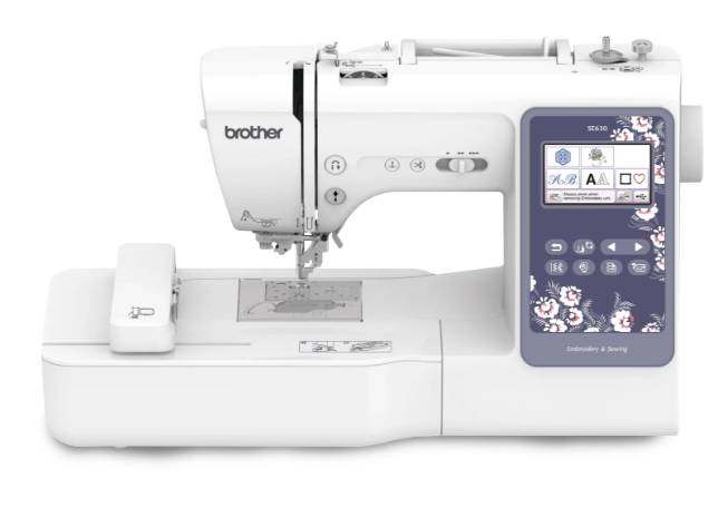 How to thread the Brother SE600 Sewing:embroidery machine for embroidering  