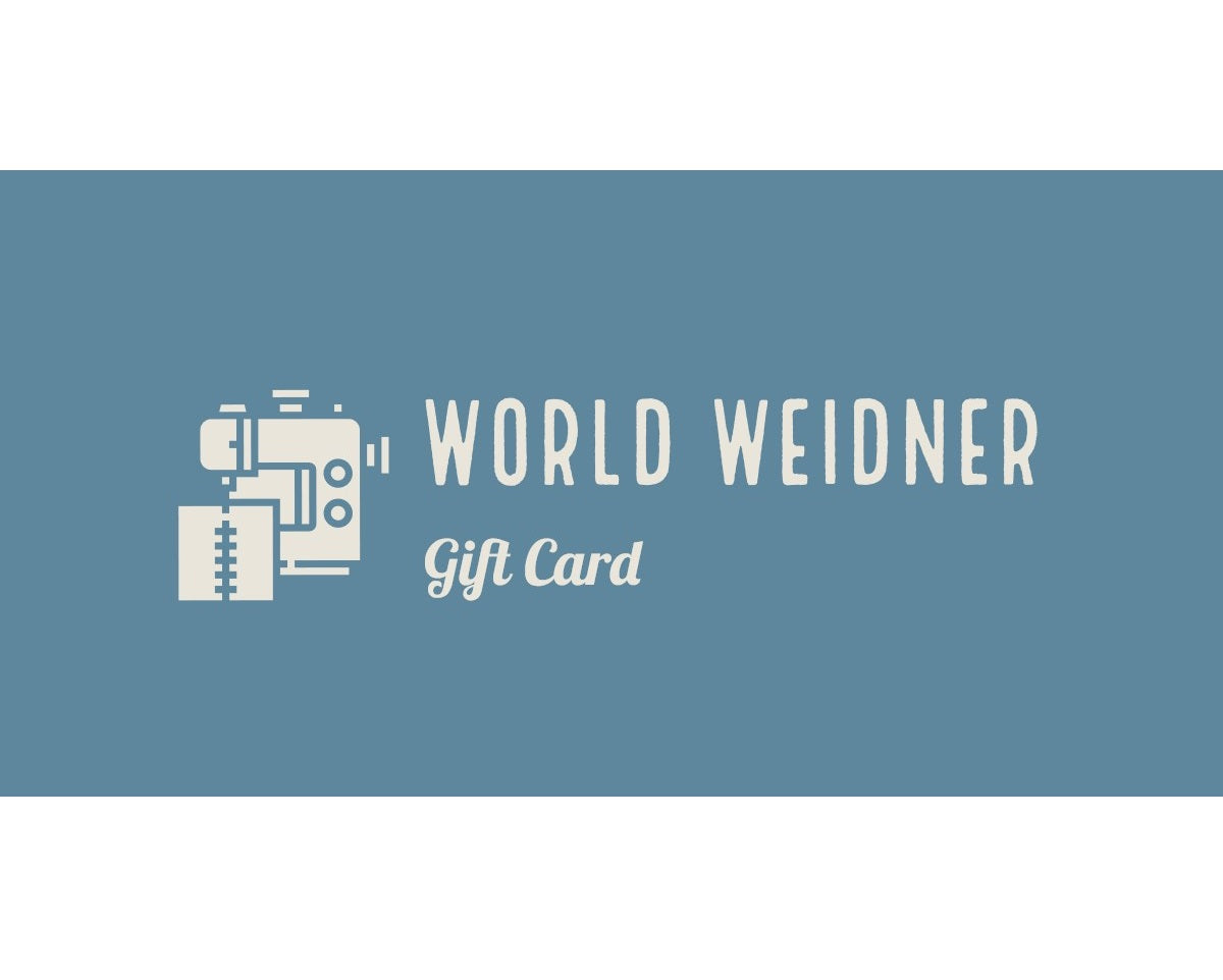 Get the perfect gift for your loved ones with a gift card for World Weidner! Shop our extensive collection of premium sewing, embroidery, quilting, and vinyl crafting machines, supplies, and accessories. 