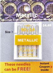 Klasse Size 90/14 Metallic Embroidery Needles