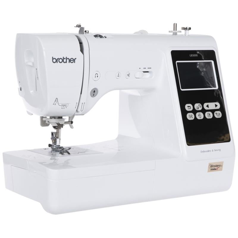angled image of the Brother LB5000 Sewing and Embroidery Machine Refurbished
