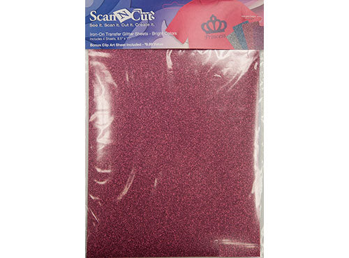 Brother ScanNCut CATG02 Iron On Transfer Glitter Sheets 4 Bright Colors