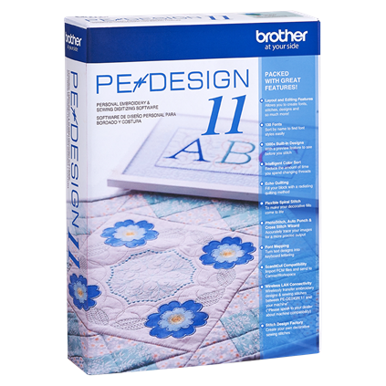 image of the Brother PE DESIGN 11 Embroidery and Sewing Digitizing Software box