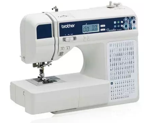 angled image of the Brother Pacesetter PS300T five point seven by three point nine computerized sewing machine