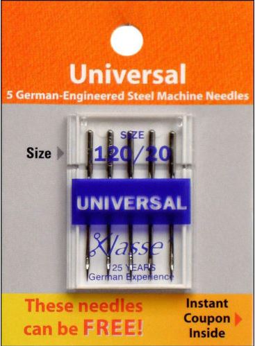 Klasse Size 120/20 Universal Sewing Machine Needles – World Weidner