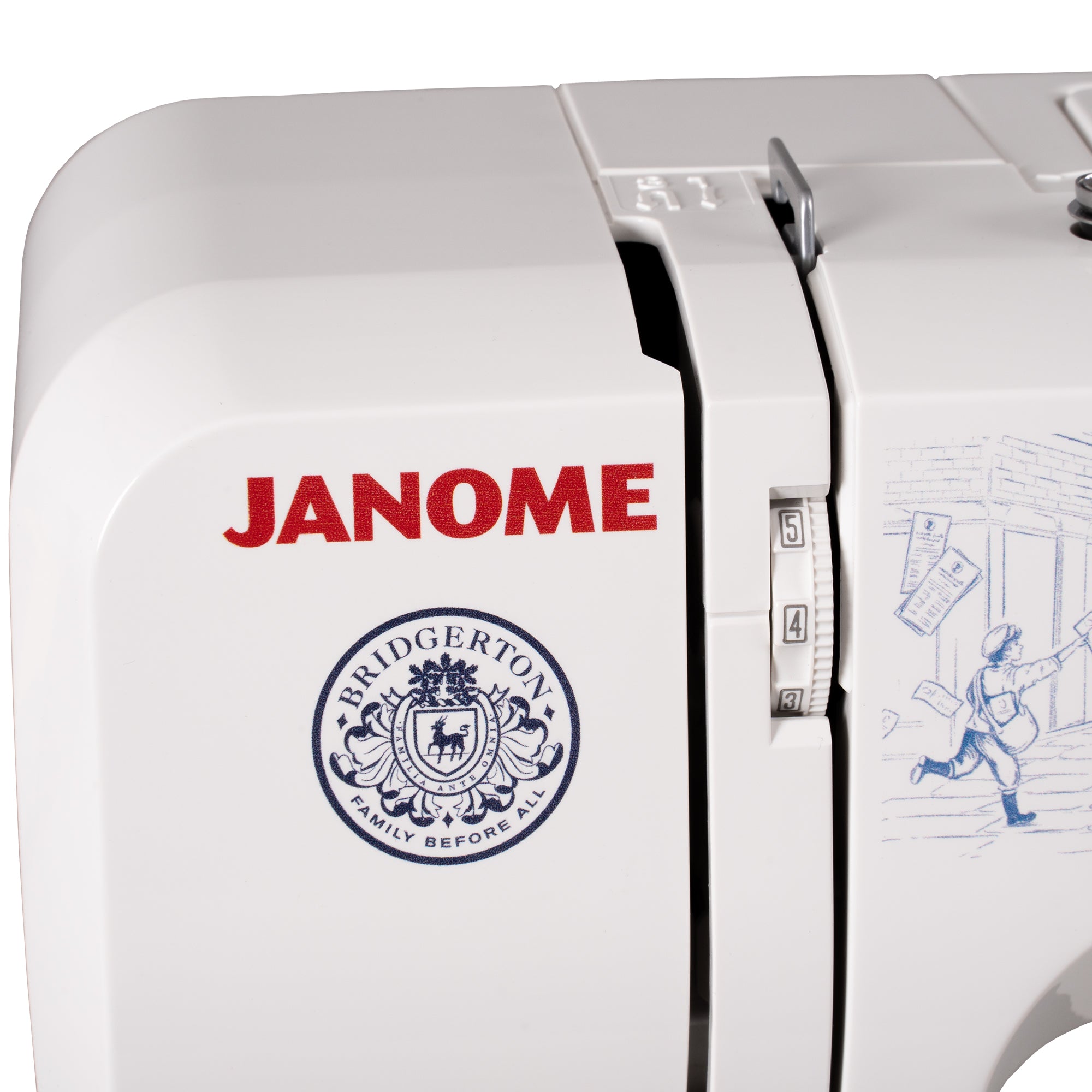 Janome Toile Romance Easy-to-Use 15-Stitch Sewing Machine Officially Licensed Bridgerton Collection
