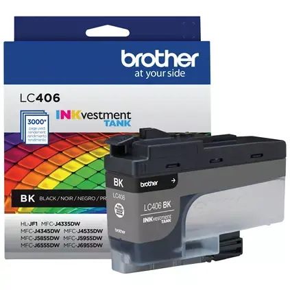 Brother PrintModa HLJF1 Standard Yield Ink LC406BKS Black for Sale at World Weidner
