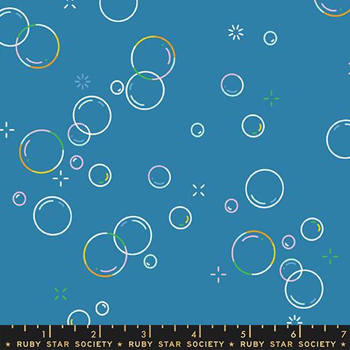 Fabric Ruby Star Society Parachute Blue Bubbly Float by the Quarter Yard RS1146-19