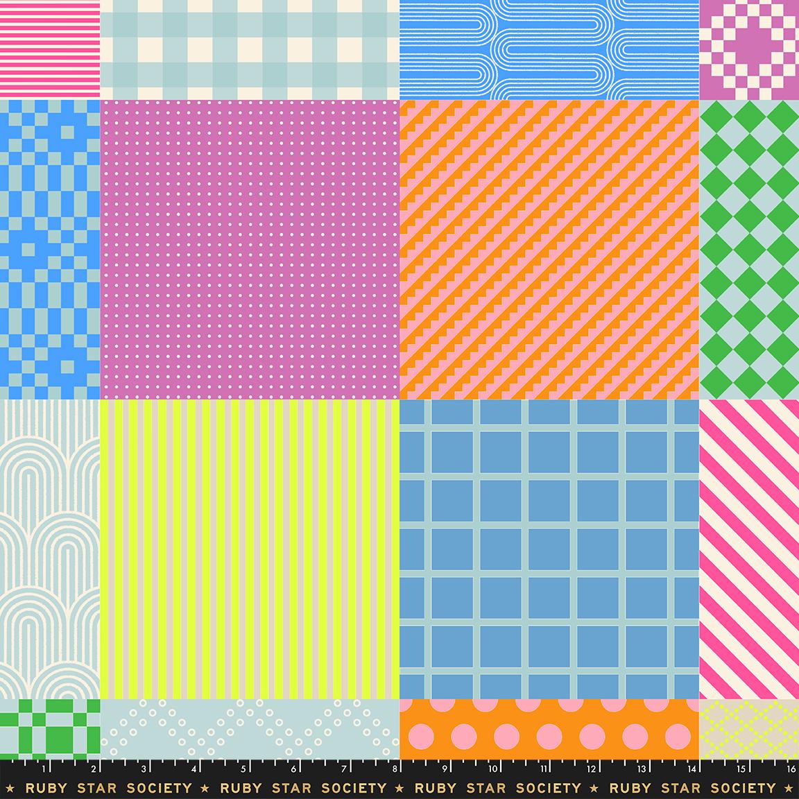 Fabric Ruby Star Society Lily Pad Sampler Cheater Float by the Quarter Yard RS1149-14