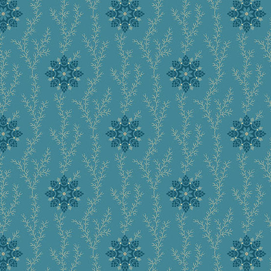 Fabric Andover Marine Linen and Lace Secret Stash Favorites Blue Willow by Laundry Basket Quilts by the Quarter Yard A-10540-B