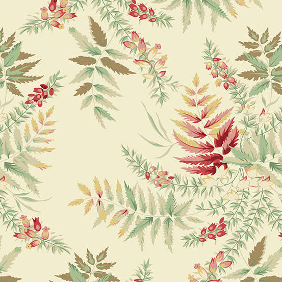 Fabric Andover Almond Fern Secret Stash Favorites Blue Willow by Laundry Basket Quilts by the Quarter Yard A-10541-L