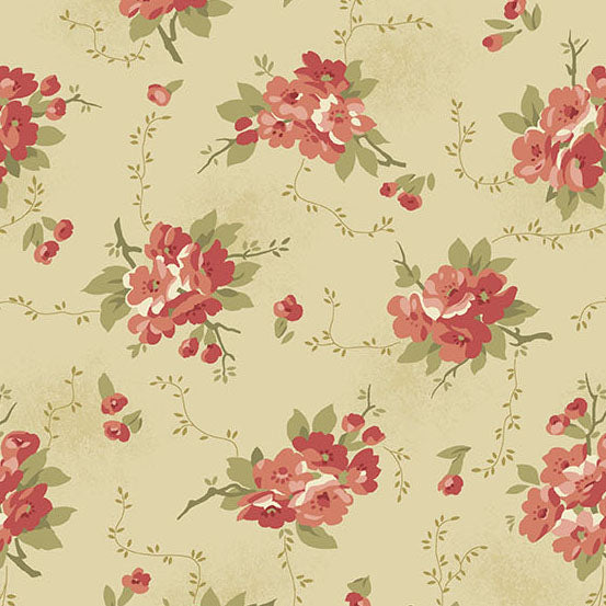 Fabric Andover Parchment Blossom Secret Stash Favorites Amber by Laundry Basket Quilts by the Quarter Yard A-10553-L