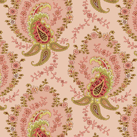 Fabric Andover Primrose Paisley Secret Stash Favorites Amber by Laundry Basket Quilts by the Quarter Yard A-10565-E