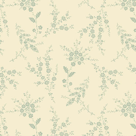 Fabric Andover Sage Spruce Secret Stash Favorites Blue Willow by Laundry Basket Quilts by the Quarter Yard A-10566-L