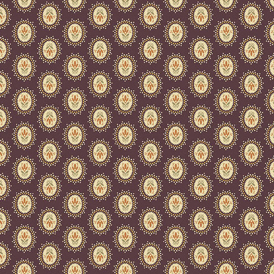 Fabric Andover Aubergine Medallion Secret Stash Favorites Amber by Laundry Basket Quilts by the Quarter Yard A-10567-P