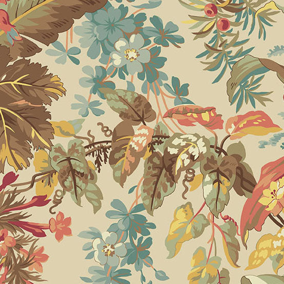 Fabric Andover Daylight Foliage Secret Stash Favorites Blue Willow by Laundry Basket Quilts by the Quarter Yard A-10569-L