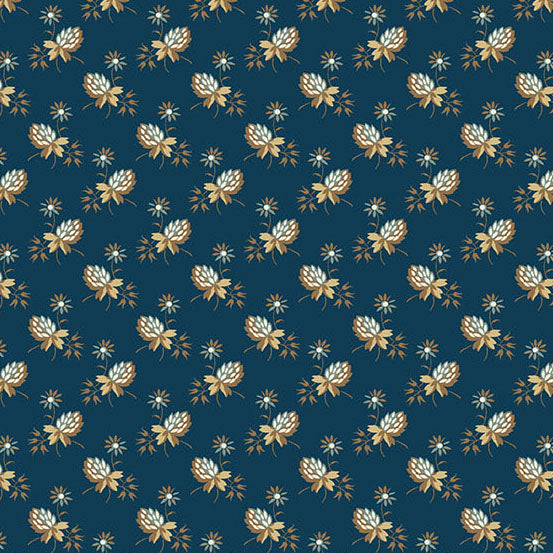 Fabric Andover Night Clover Secret Stash Favorites Blue Willow by Laundry Basket Quilts by the Quarter Yard A-10570-B